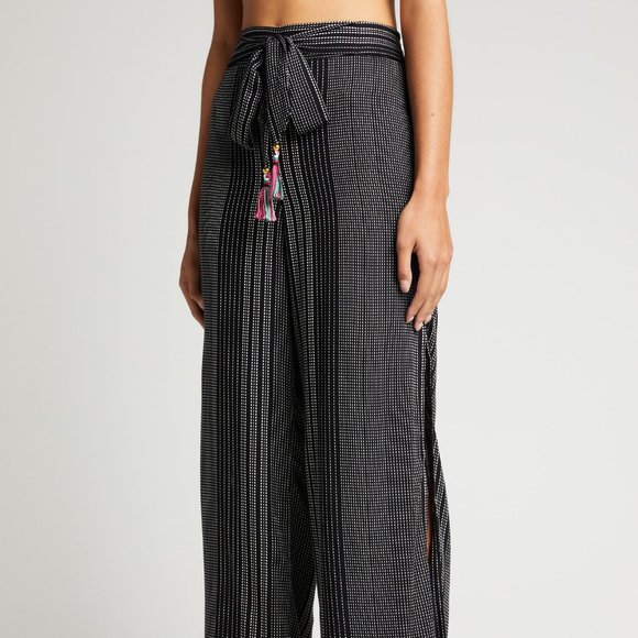 TRINA TURK $162 NWT Verona Side Slit Swim Wide Leg Cover-Up Pants - Picture 7 of 13